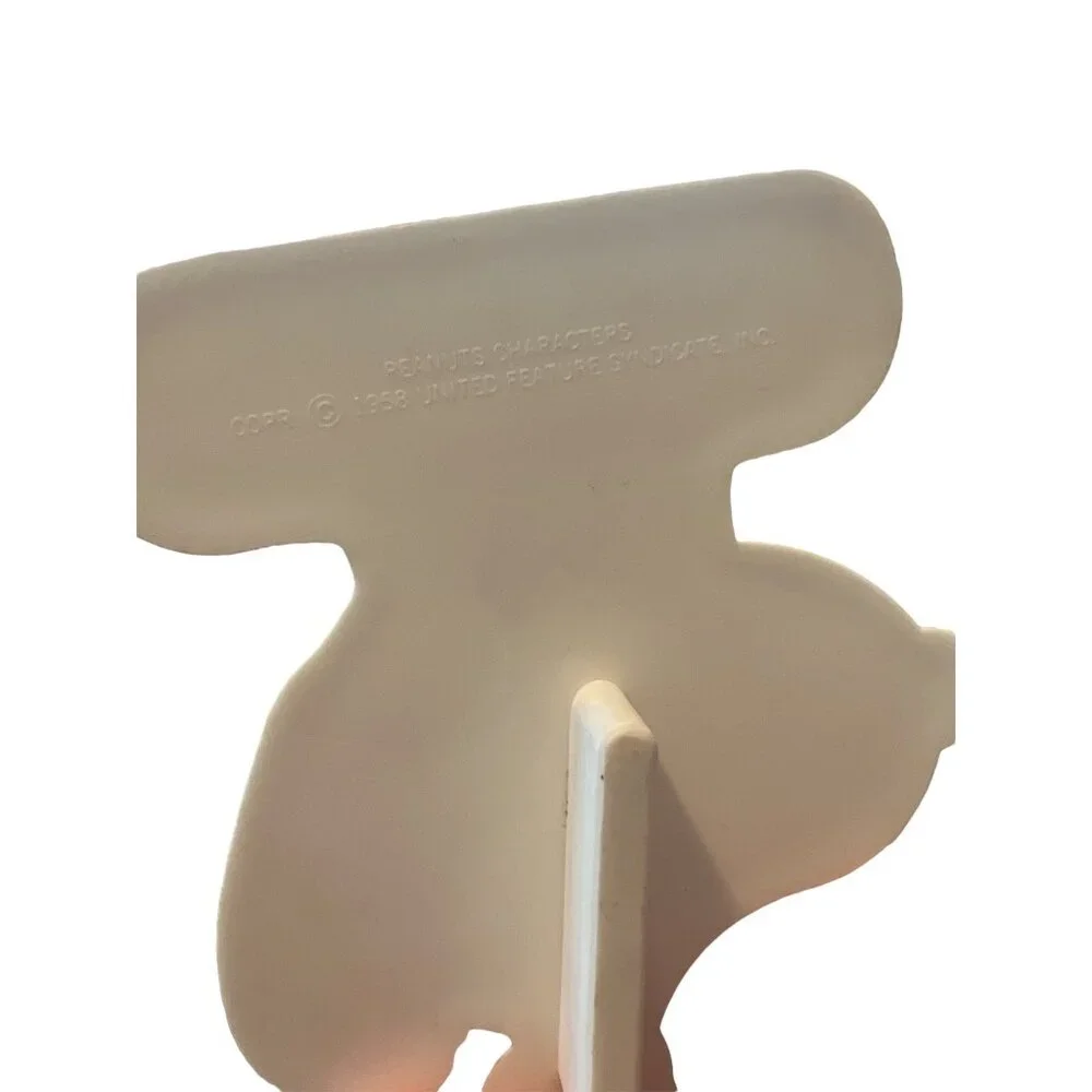 VTG 1958 Joe Cool Snoopy Hallmark‎ White Plastic Cookie Cutter, The Peanuts Gang